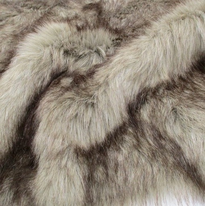 Realistic faux fur fabric, soft and silky effect – Beige | furfabric.lt