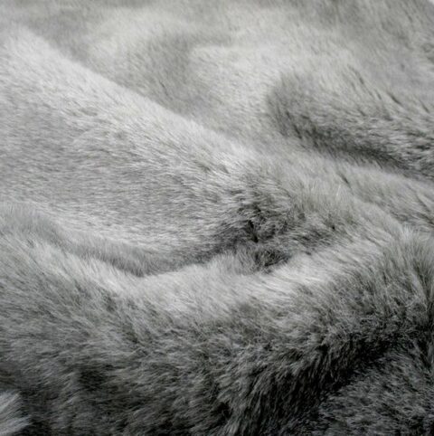 Realistic faux fur fabric, soft and gentle Angora Grey | furfabric.lt